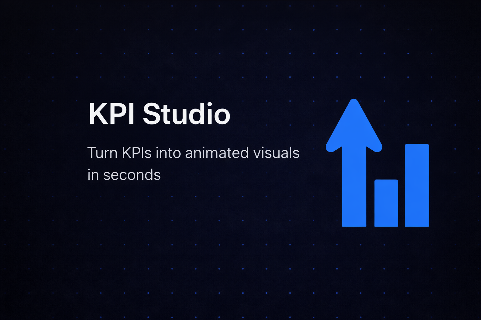 KPI Studio animated KPI chart creator — turn data into video-ready GIF and MP4 animations